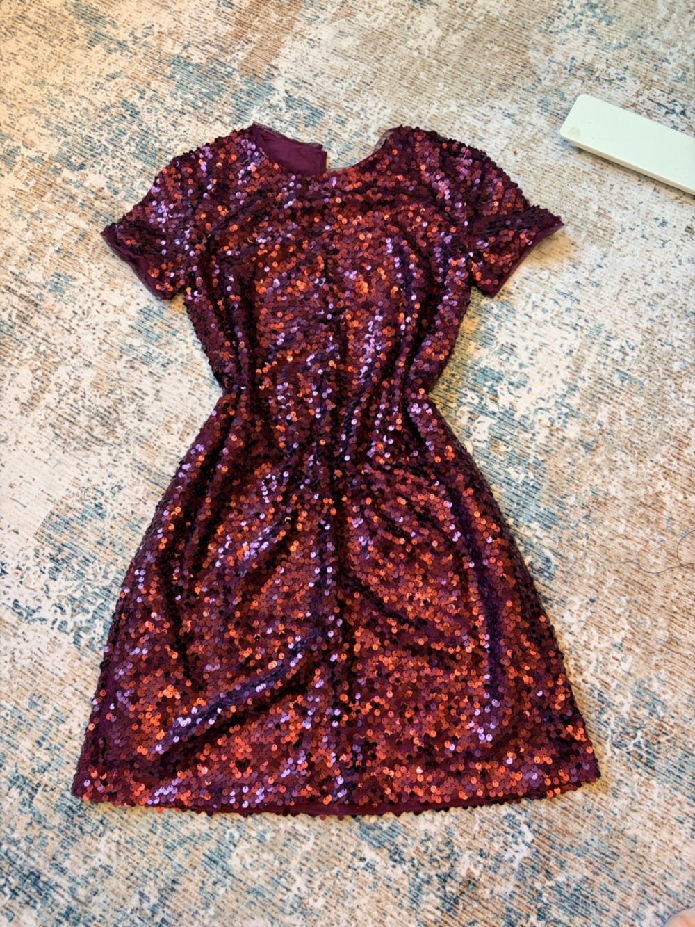 GAP Burgundy Sequin Short Dress